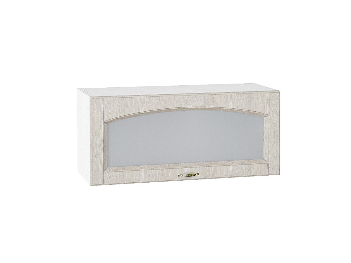 Шкаф верхний горизонтальный остекленный глубокий Верона, цвет: Ясень золото Шкаф верхний горизонтальный остекленный глубокий Верона, цвет: Ясень золото