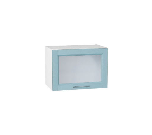 Шкаф верхний горизонтальный остекленный Сканди, цвет: Sky Wood