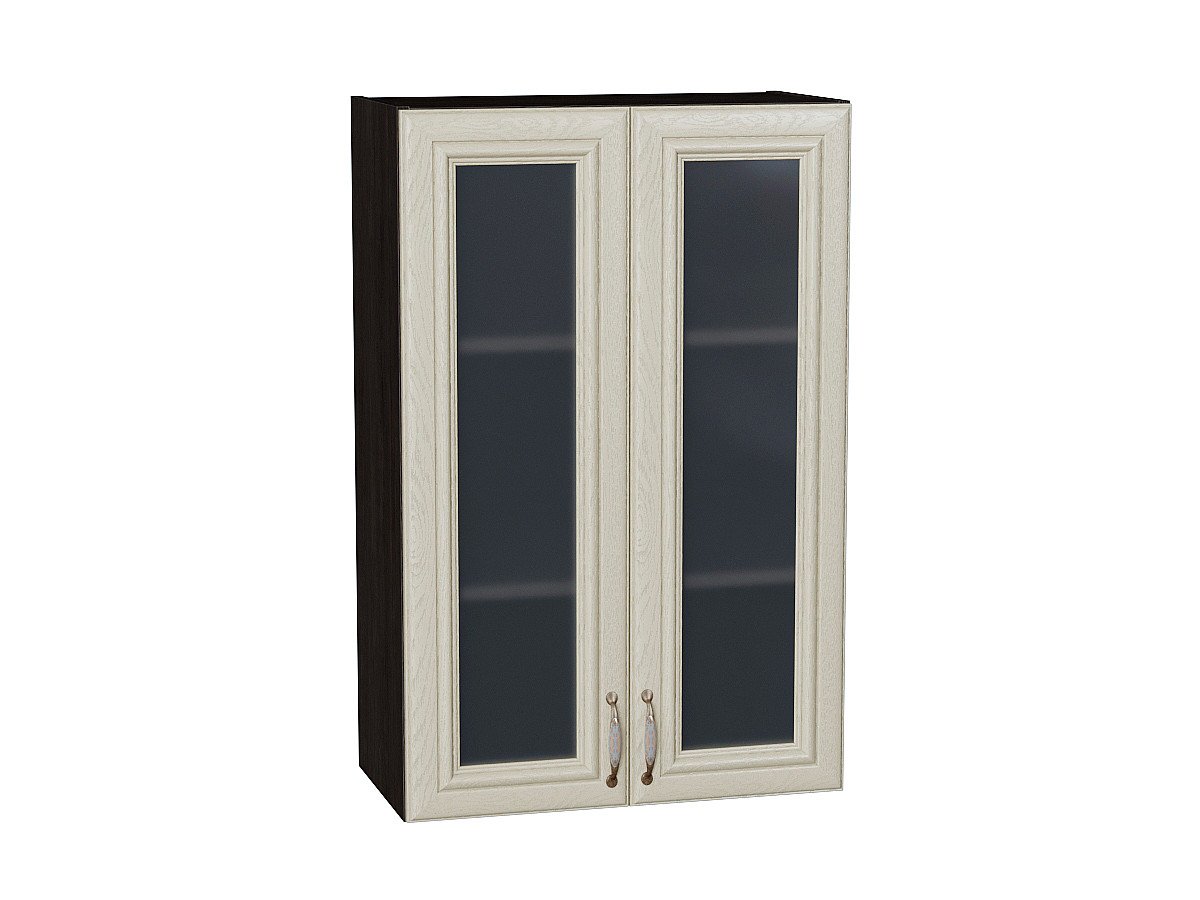 Шкаф верхний с 2-мя остекленными дверцами Шале, цвет: Ivory Шкаф верхний с 2-мя остекленными дверцами Шале, цвет: Ivory