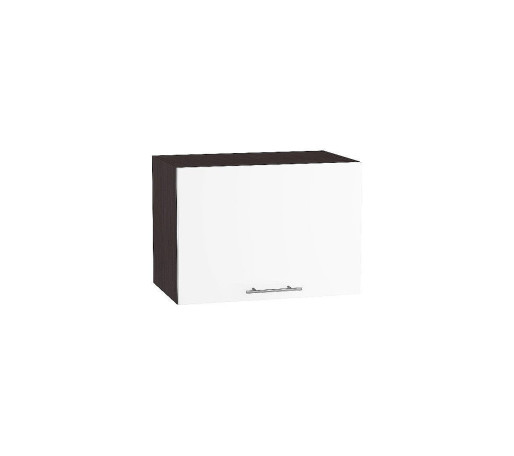 Шкаф верхний горизонтальный глубокий Валерия-М, цвет: Белый глянец