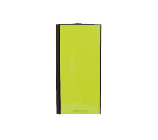 Шкаф верхний торцевой Валерия-М, цвет: Лайм глянец