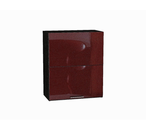 Шкаф верхний горизонтальный с подъемным механизмом Валерия-М, цвет: Гранатовый металлик