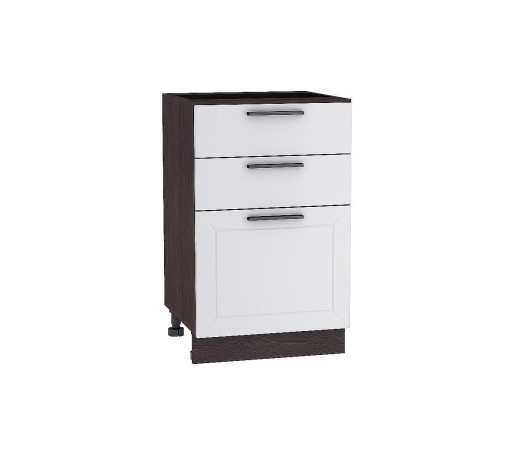 Шкаф нижний с 3-мя ящиками Глетчер, цвет: Гейнсборо Силк