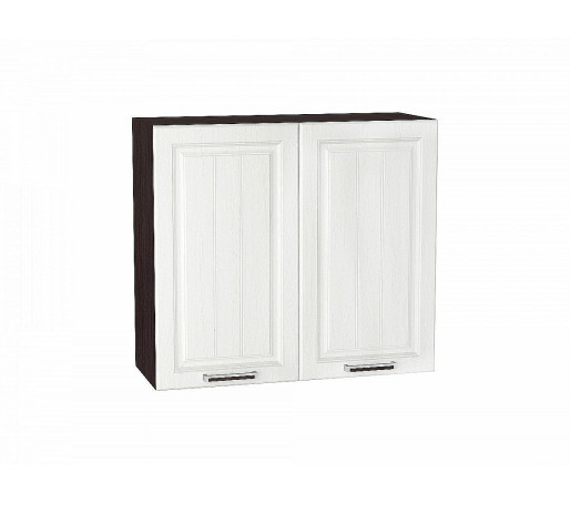 Шкаф верхний с 2-мя дверцами Прага, цвет: Белое дерево