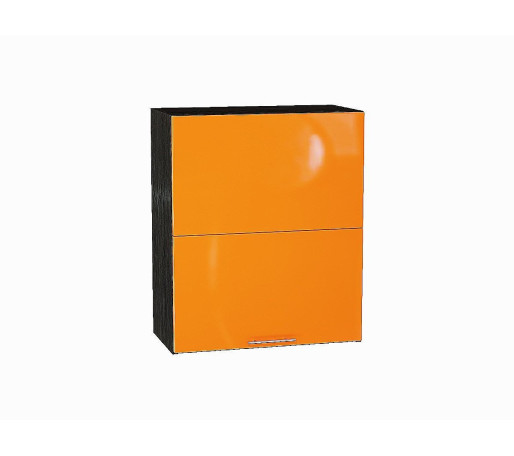Шкаф верхний горизонтальный с подъемным механизмом Валерия-М, цвет: Оранжевый глянец