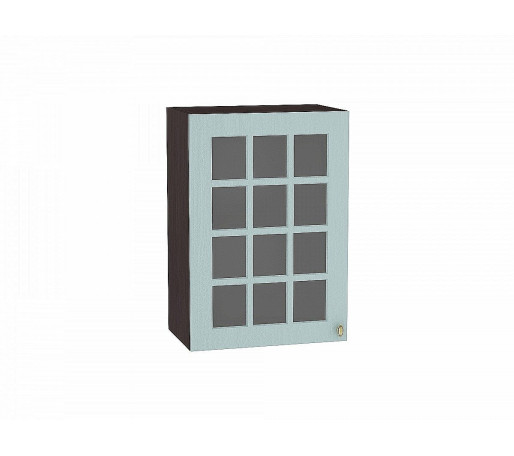 Шкаф верхний с 1-ой остекленной дверцей Прованс, цвет: Голубой
