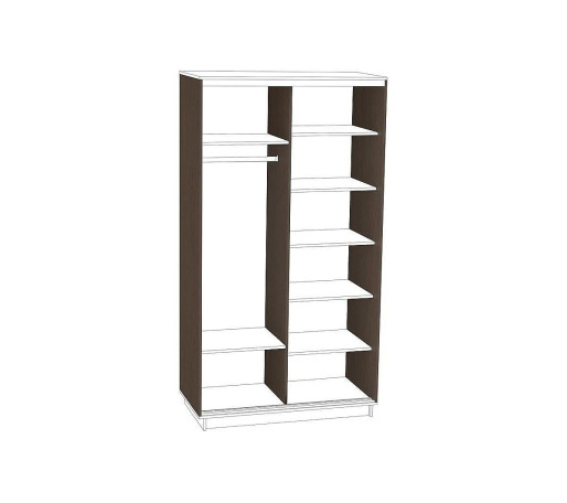 Комплект боковых элементов шкафа-купе D2/D3 2200*600, цвет: Черное дерево