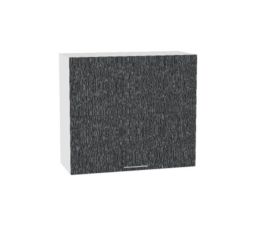 Шкаф верхний горизонтальный с подъемным механизмом Валерия-М, цвет: Черный металлик дождь