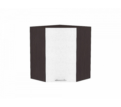 Шкаф верхний угловой Валерия-М, цвет: Белый металлик