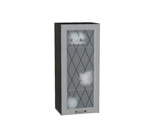 Шкаф верхний с 1-ой остекленной дверцей Ницца, цвет: Дуб серый