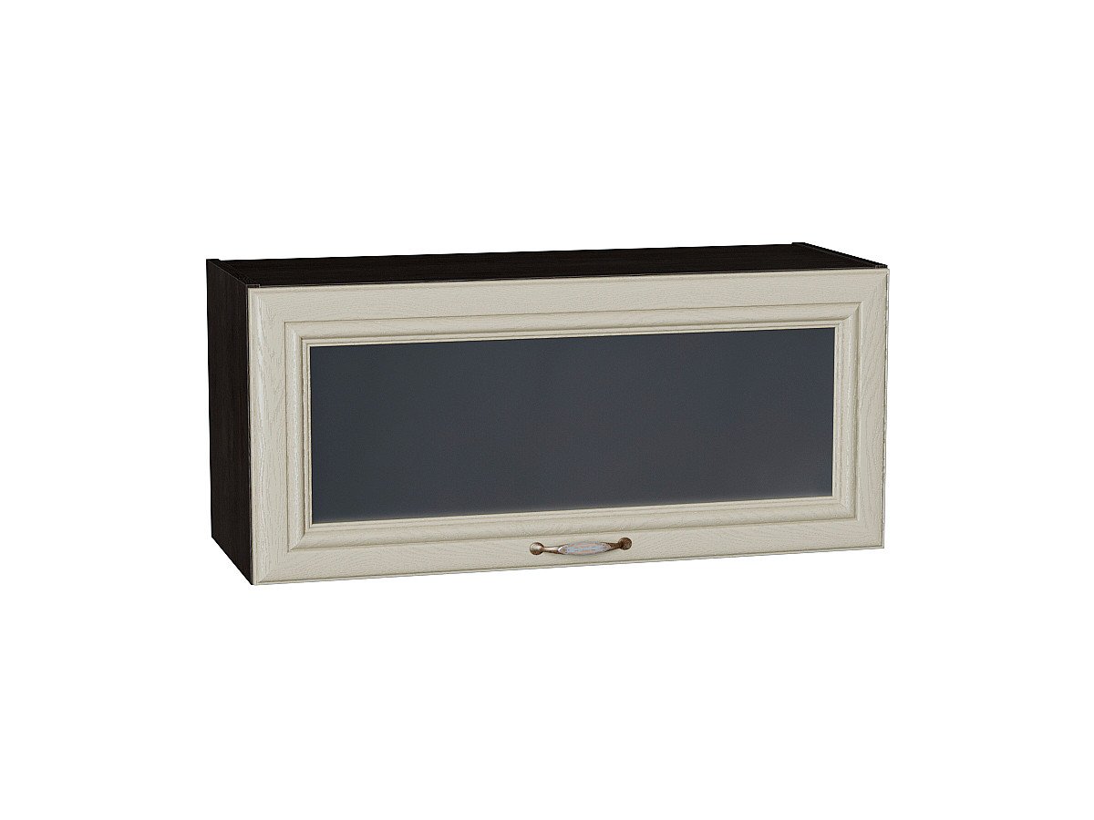 Шкаф верхний горизонтальный остекленный Шале, цвет: Ivory Шкаф верхний горизонтальный остекленный Шале, цвет: Ivory