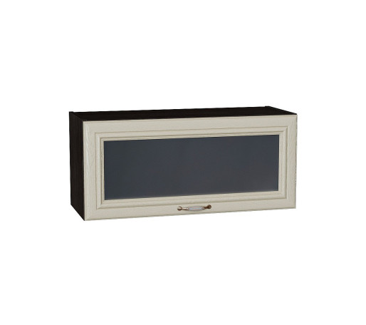 Шкаф верхний горизонтальный остекленный Шале, цвет: Ivory