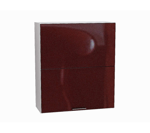 Шкаф верхний горизонтальный с подъемным механизмом Валерия-М, цвет: Гранатовый металлик