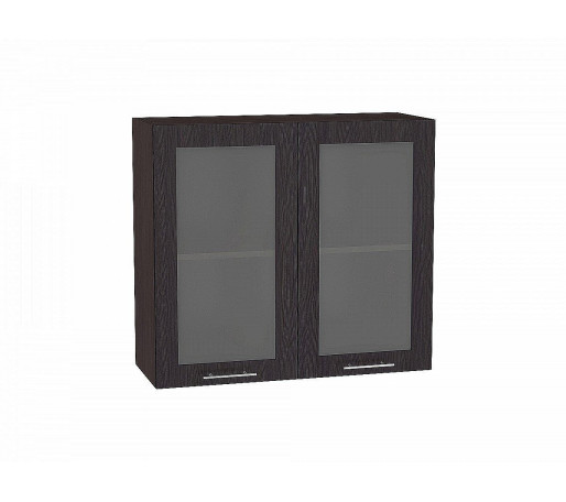 Шкаф верхний с 2-мя остекленными дверцами Валерия-М, цвет: Венге