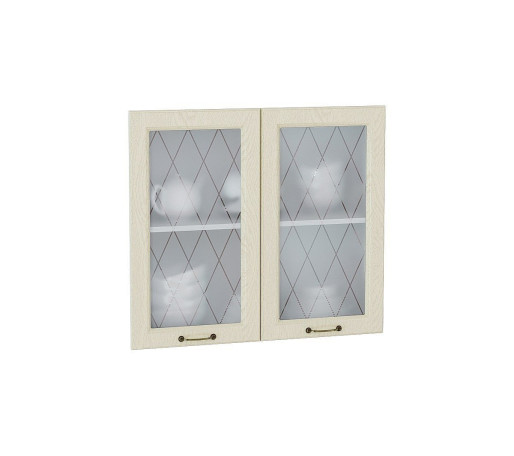 Комплект фасадов Ницца со стеклом для каркаса Ф-55 В800, цвет: Дуб крем