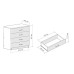 Комод Сопрано КМ-224 с 4-мя ящиками, цвет: Белый глянец
