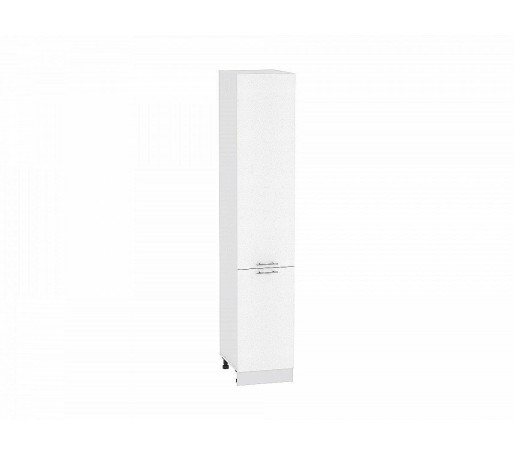 Шкаф пенал с 2-мя дверцами Валерия-М, цвет: Белый металлик