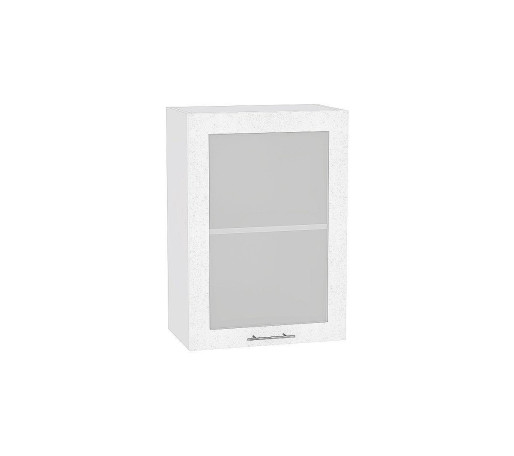 Шкаф верхний с 1-ой остекленной дверцей Валерия-М, цвет: Белый металлик