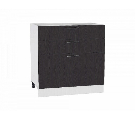 Шкаф нижний с 3-мя ящиками Валерия-М, цвет: Венге