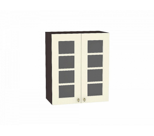 Шкаф верхний с 2-мя остекленными дверцами Прованс, цвет: Ваниль