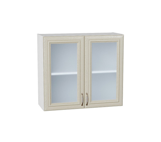 Шкаф верхний с 2-мя остекленными дверцами Шале, цвет: Ivory