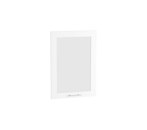 Комплект фасадов Валерия-М со стеклом для каркаса Ф-35 В500, цвет: Белый глянец