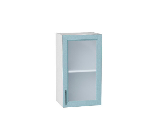 Шкаф верхний с 1-ой остекленной дверцей Сканди, цвет: Sky Wood