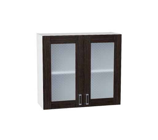 Шкаф верхний с 2-мя остекленными дверцами Лофт, цвет: Wenge Veralinga