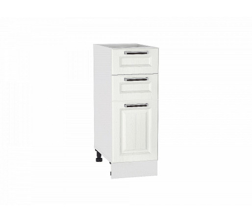 Шкаф нижний с 3-мя ящиками Прага, цвет: Белое дерево