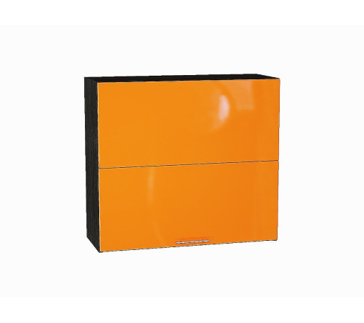 Шкаф верхний горизонтальный с подъемным механизмом Валерия-М, цвет: Оранжевый глянец