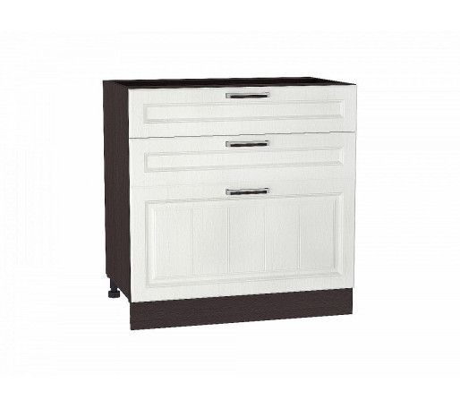 Шкаф нижний с 3-мя ящиками Прага, цвет: Белое дерево