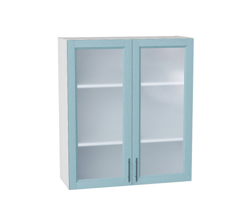 Шкаф верхний с 2-мя остекленными дверцами Сканди, цвет: Sky Wood