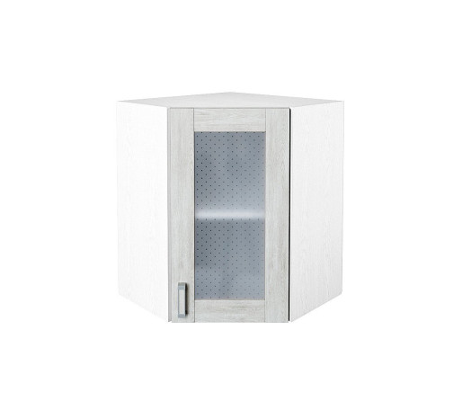 Шкаф верхний угловой остекленный Лофт, цвет: Nordic Oak