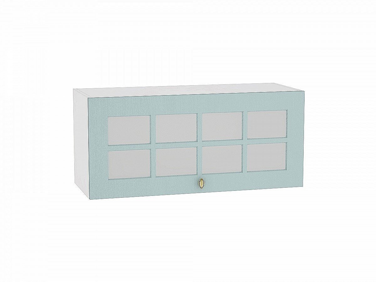 Шкаф верхний горизонтальный остекленный Прованс, цвет: Голубой Шкаф верхний горизонтальный остекленный Прованс, цвет: Голубой