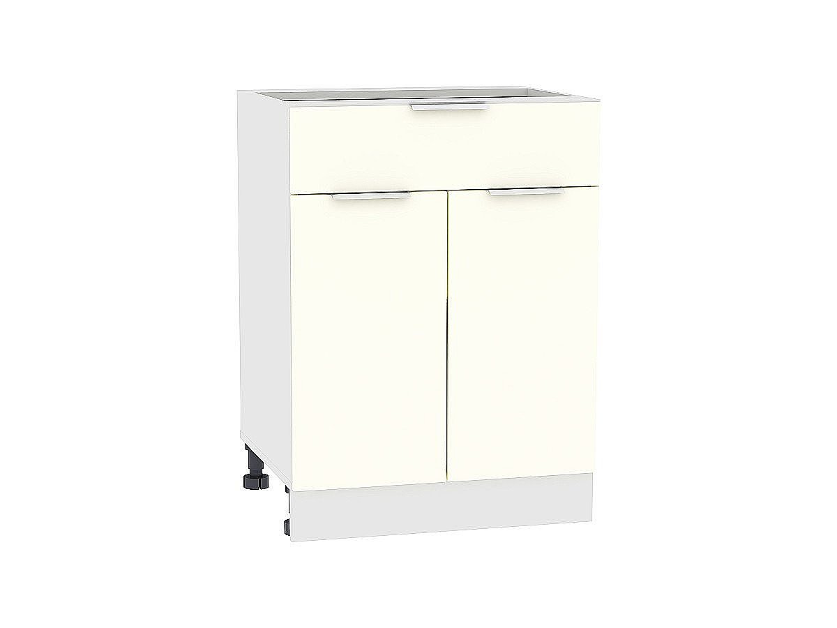 Шкаф нижний с 2-мя дверцами и ящиком Терра, цвет: Ваниль софт Шкаф нижний с 2-мя дверцами и ящиком Терра, цвет: Ваниль софт
