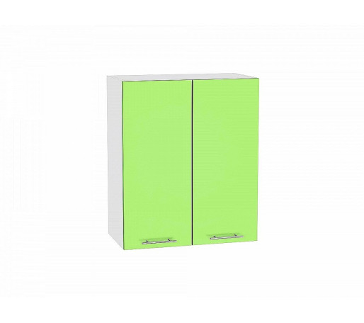 Шкаф верхний с 2-мя дверцами Валерия-М, цвет: Салатовый глянец