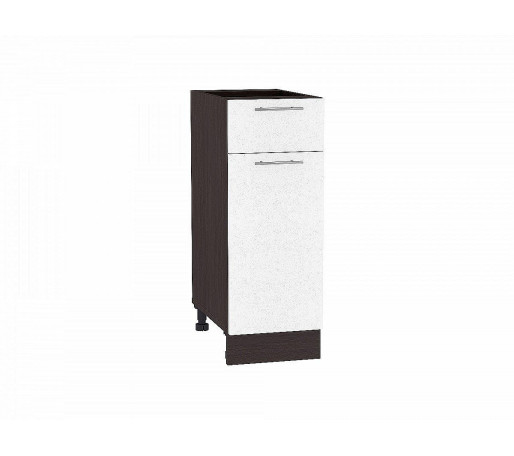 Шкаф нижний с 1-ой дверцей и ящиком Валерия-М, цвет: Белый металлик