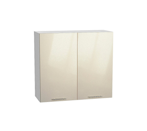 Шкаф верхний с 2-мя дверцами Валерия-М, цвет: Бежевый металлик