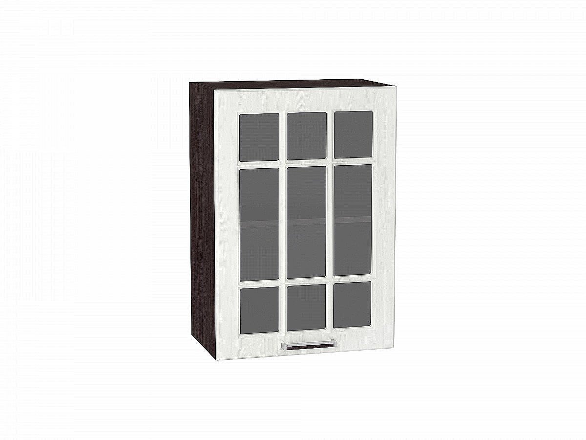 Шкаф верхний с 1-ой остекленной дверцей Прага, цвет: Белое дерево Шкаф верхний с 1-ой остекленной дверцей Прага, цвет: Белое дерево