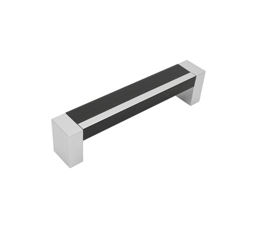 Ручка скоба мебельная С-19, цвет: Металлик/Венге