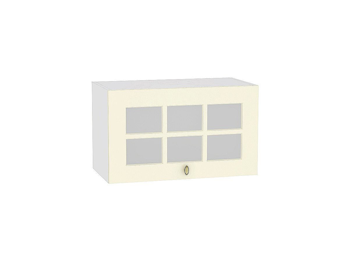 Шкаф верхний горизонтальный остекленный глубокий Прованс, цвет: Ваниль Шкаф верхний горизонтальный остекленный глубокий Прованс, цвет: Ваниль