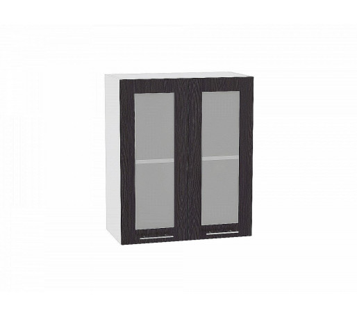 Шкаф верхний с 2-мя остекленными дверцами Валерия-М, цвет: Венге