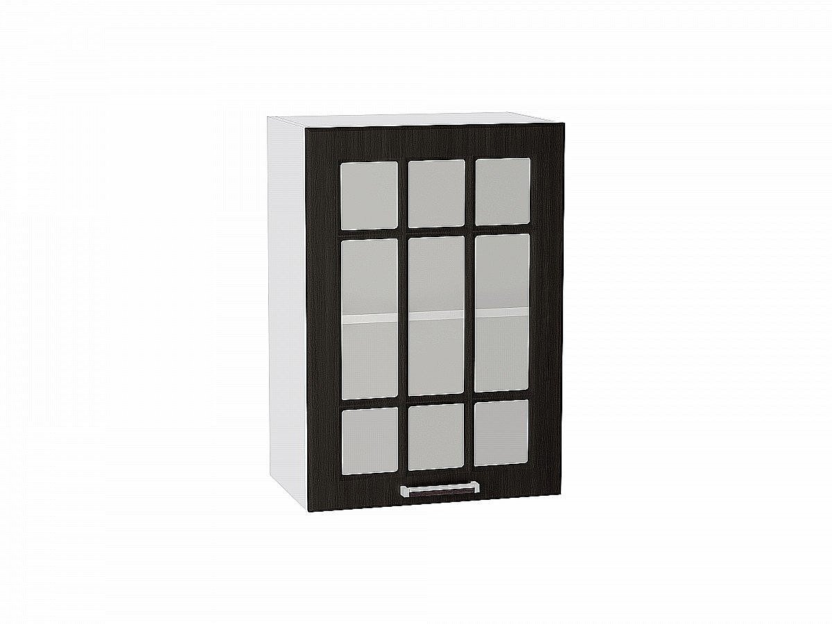 Шкаф верхний с 1-ой остекленной дверцей Прага, цвет: Венге Премиум Шкаф верхний с 1-ой остекленной дверцей Прага, цвет: Венге Премиум