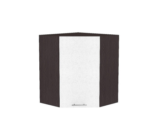 Шкаф верхний угловой Валерия-М, цвет: Белый металлик