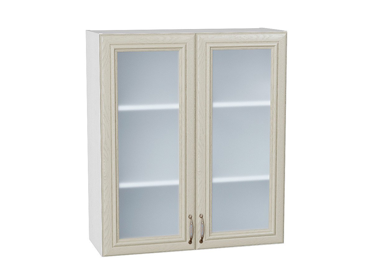 Шкаф верхний с 2-мя остекленными дверцами Шале, цвет: Ivory Шкаф верхний с 2-мя остекленными дверцами Шале, цвет: Ivory