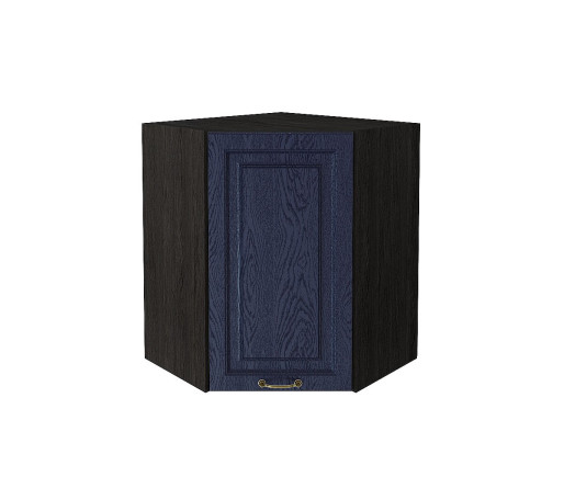 Шкаф верхний угловой Ницца, цвет: Дуб синий