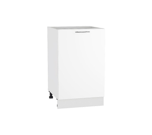 Шкаф нижний с 1-ой дверцей Валерия-М, цвет: Белый глянец