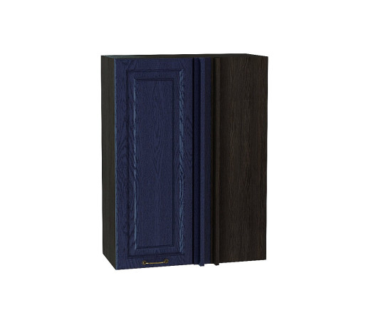 Шкаф верхний прямой угловой Ницца, цвет: Дуб синий