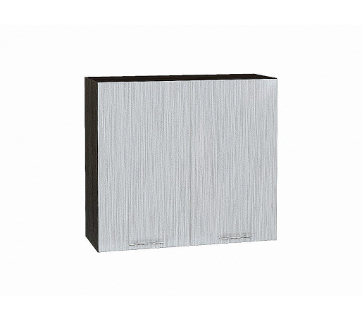 Шкаф верхний с 2-мя дверцами Валерия-М, цвет: Серый металлик дождь светлый