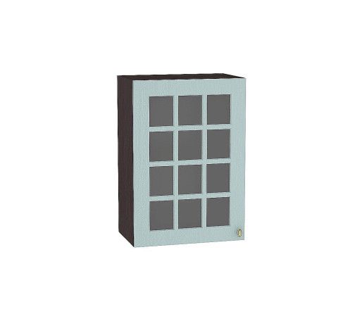 Шкаф верхний с 1-ой остекленной дверцей Прованс, цвет: Голубой